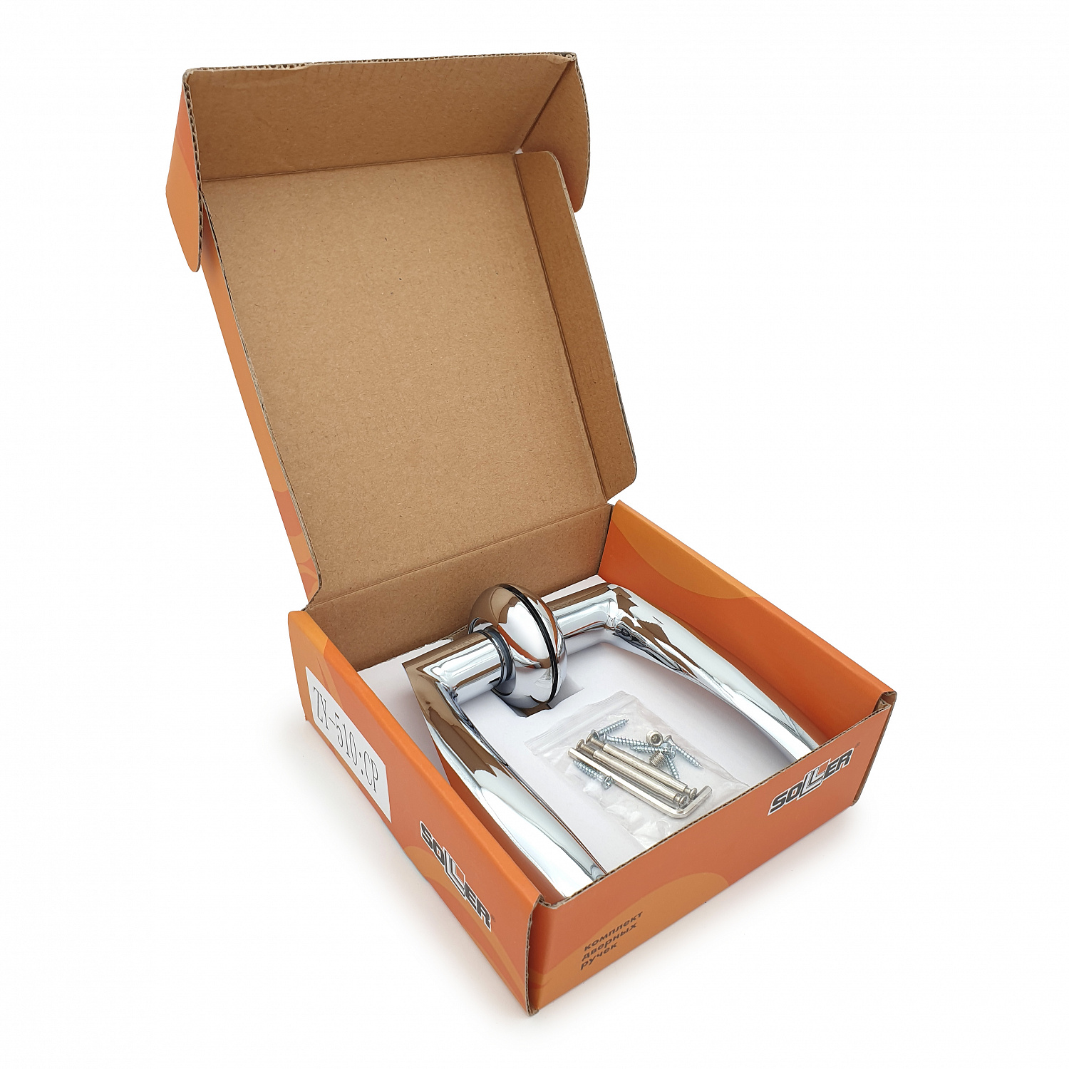 Комплект дверных ручек SOLLER ZY-510 CP хром