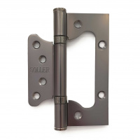 Петля дверная накладная 4" SOLLER кофе матовый (сталь 100*75*2) бабочка без врезки 