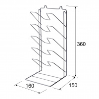 Подставка под крышки белая горизонтальное расположение крышек