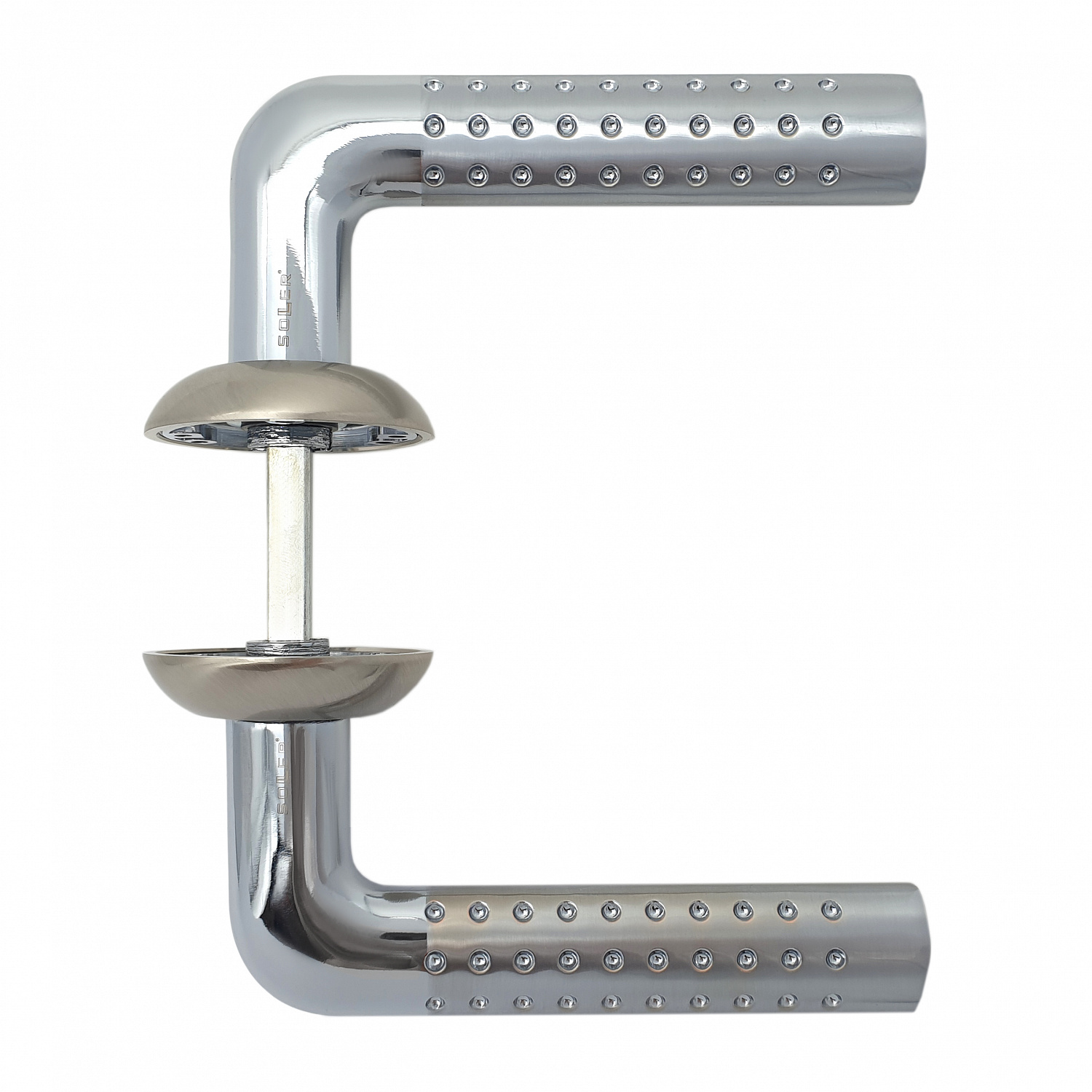 Комплект дверных ручек SOLLER ZY-507 CP/SS хром/матовый никель