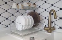 Тарелосушка настольная универсальная белая 400*400 мм