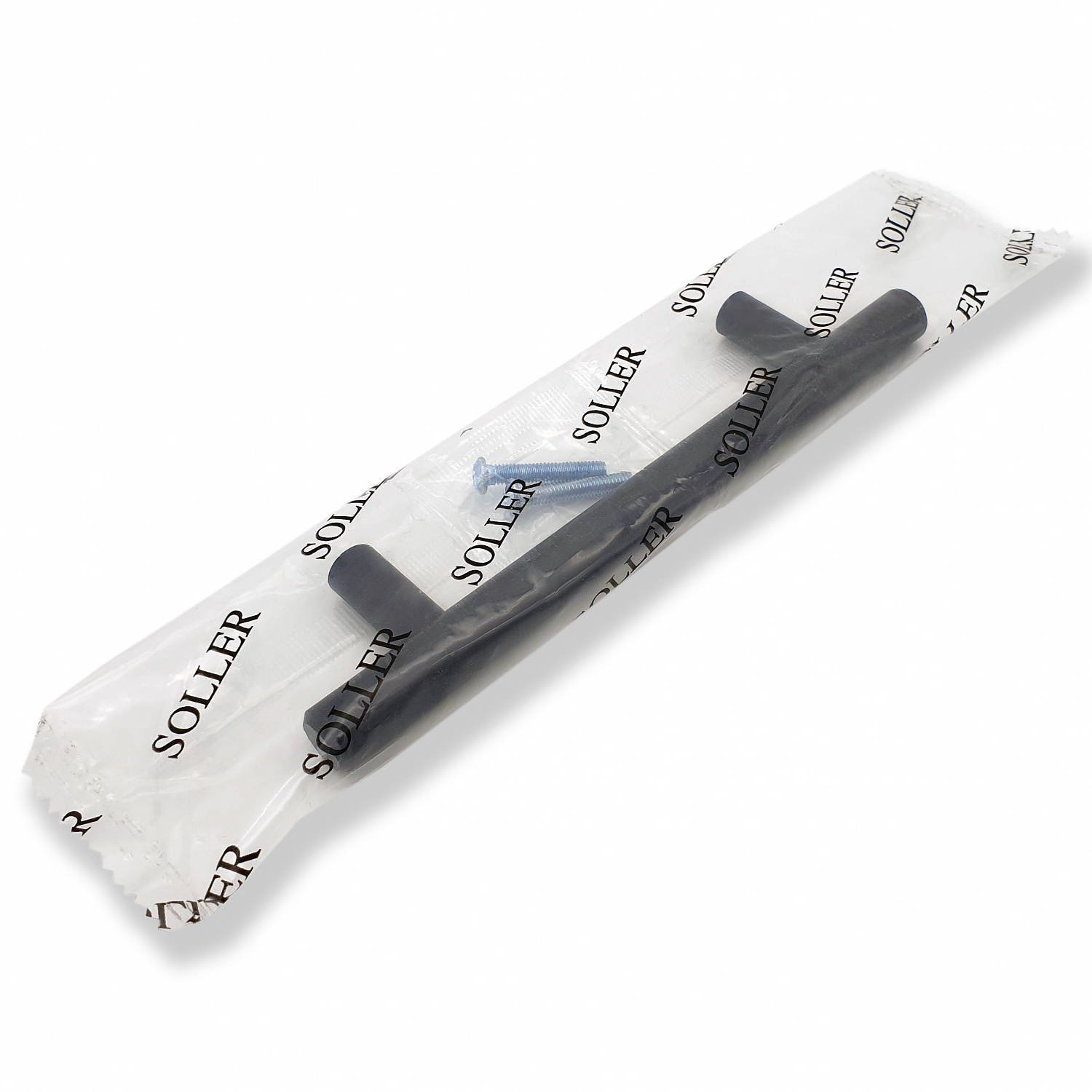 Ручка мебельная рейлинг SOLLER 8925-96 черная d-12 мм