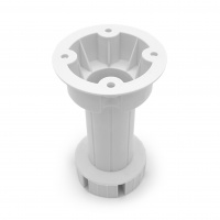 Опора кухонная 100 мм неразборная под саморезы регулируемая 95-130 мм пластик белая