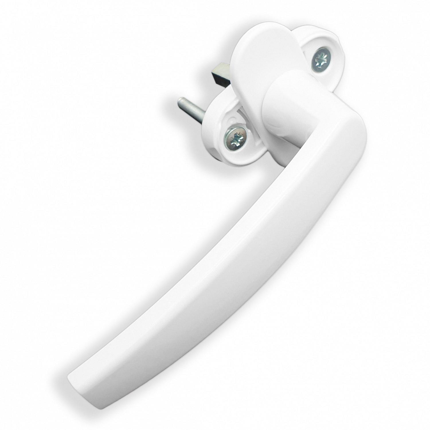 Ручка для пластиковых окон Плутон (Виктория) белая 8-ми позиционная