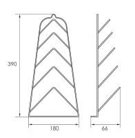Подставка под крышки подвесная матовый хром