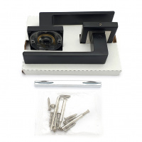 Комплект дверных ручек SOLLER KR-80AE8S черный/хром 