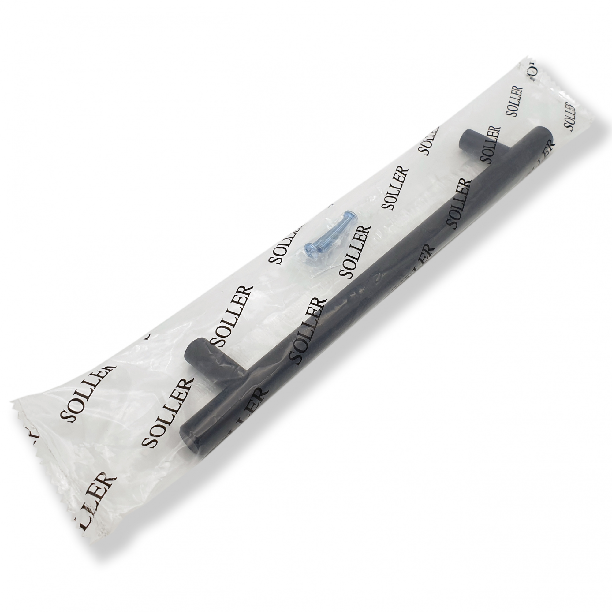 Ручка мебельная рейлинг SOLLER 8925-160 черная d-12 мм