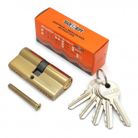 Механизм цилиндровый SOLLER F5 золото 70мм, 5 ключей (30+10+30) Zn.S