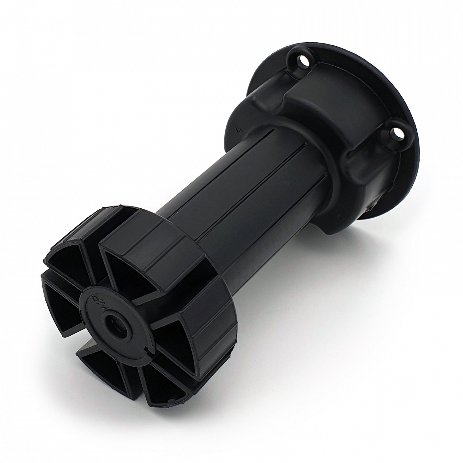 Опора кухонная 100 мм неразборная регулируемая 95-130 мм пластик черная