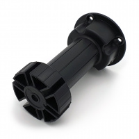 Опора кухонная 100 мм неразборная регулируемая 95-130 мм пластик черная