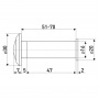 Глазок дверной SOLLER 50-75 мм хром