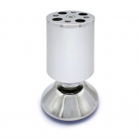 Опора мебельная регулируемая SOLLER 001А 50*100 мм матовый хром алюминий