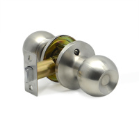 Ручка-защелка /кноб/ межкомнатная SOLLER ЗШ-05 BKPS SN никель без ключа и фиксатора