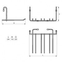 Полка для бокалов SOLLER KS-2022 243*222*102 мм