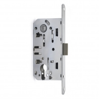 Замок врезной бесшумный для межкомнатных дверей SOLLER 600ЕТ-СР хром под ключ (цилиндровый механизм)