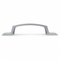 Ручка-скоба дверная РС-100-1 антик/белое серебро (литьё, ЦАМ)