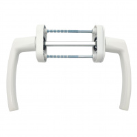 Ручка оконная двухсторонняя алюминиевая, бел.симметр. BHS-F-04