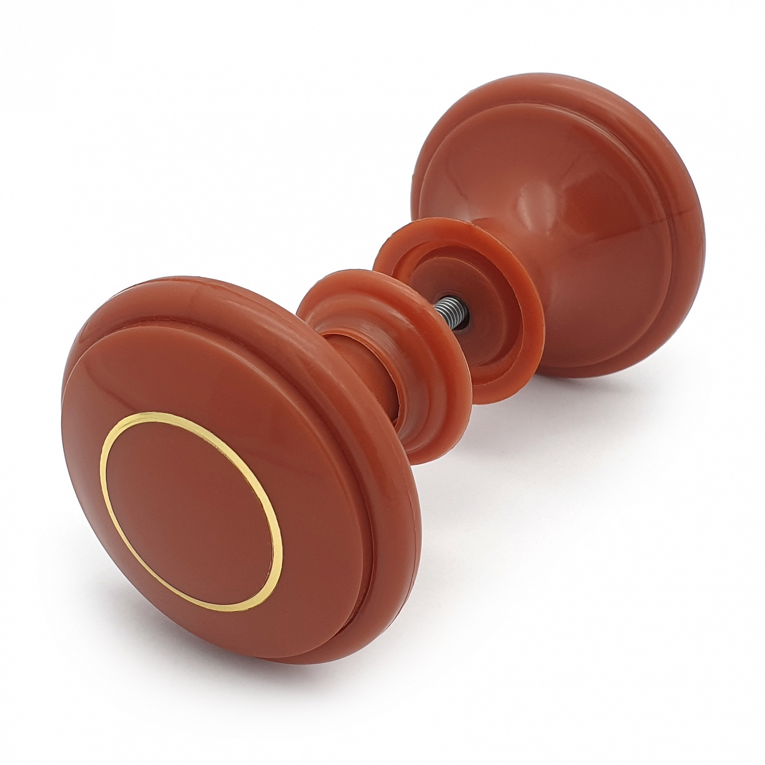 Ручка-стяжка дверная РДП-01-4 красно-коричневая индивидуальная упаковка 