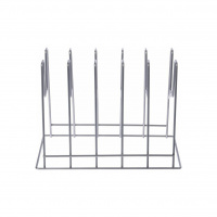 Подставка под крышки настольная хром вертикальное расположение крышек