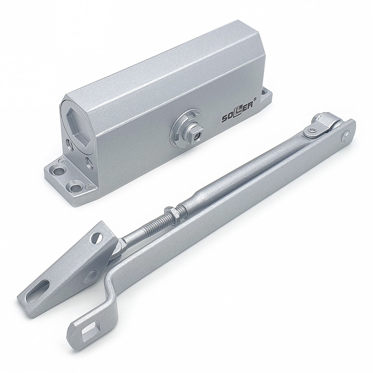 Доводчик дверной SOLLER №302 серебристый для дверей весом 40-50 кг