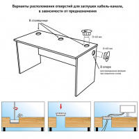 Розетка бук для компьютерного стола d-60 мм