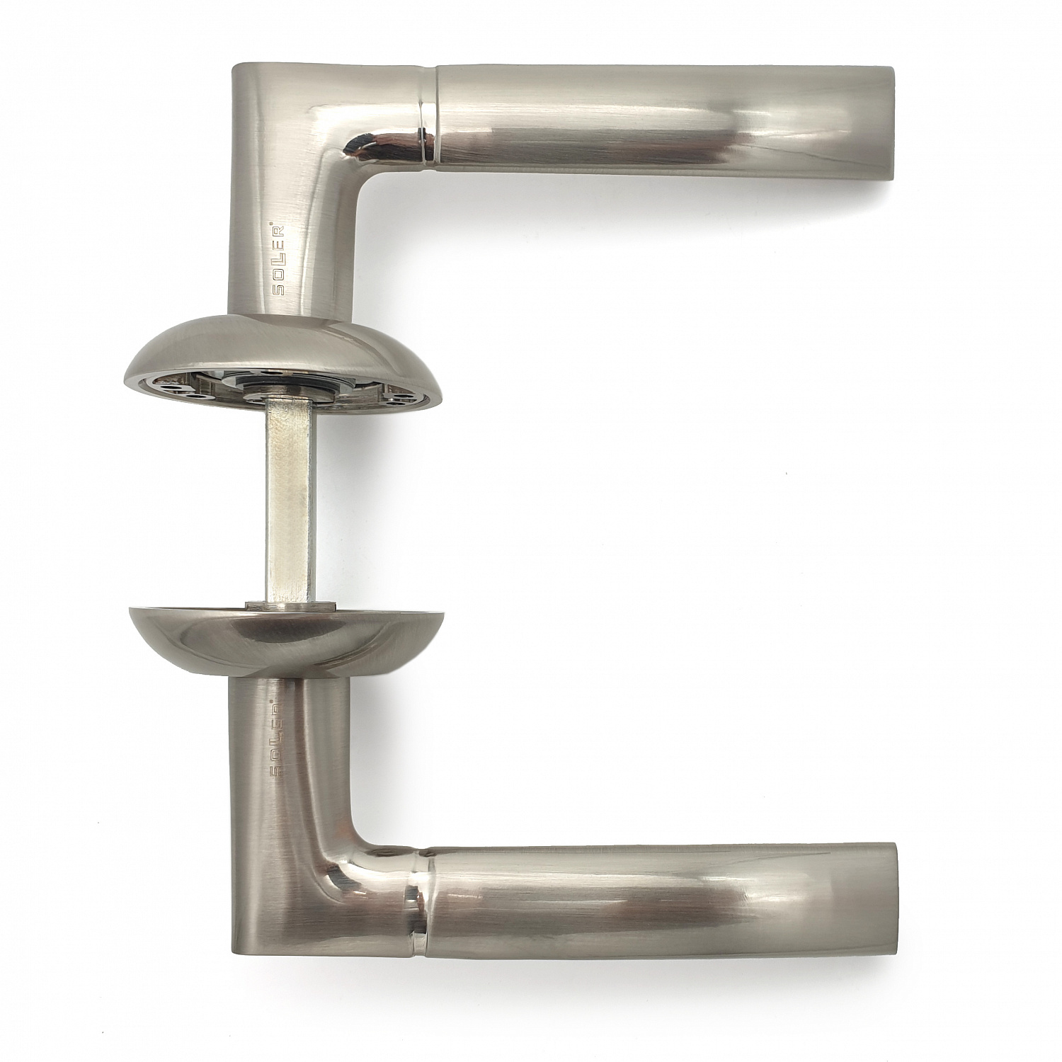 Комплект дверных ручек SOLLER ZY-502 SS матовый никель