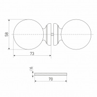 Ручка-кнопка Шар лак темный деревянная