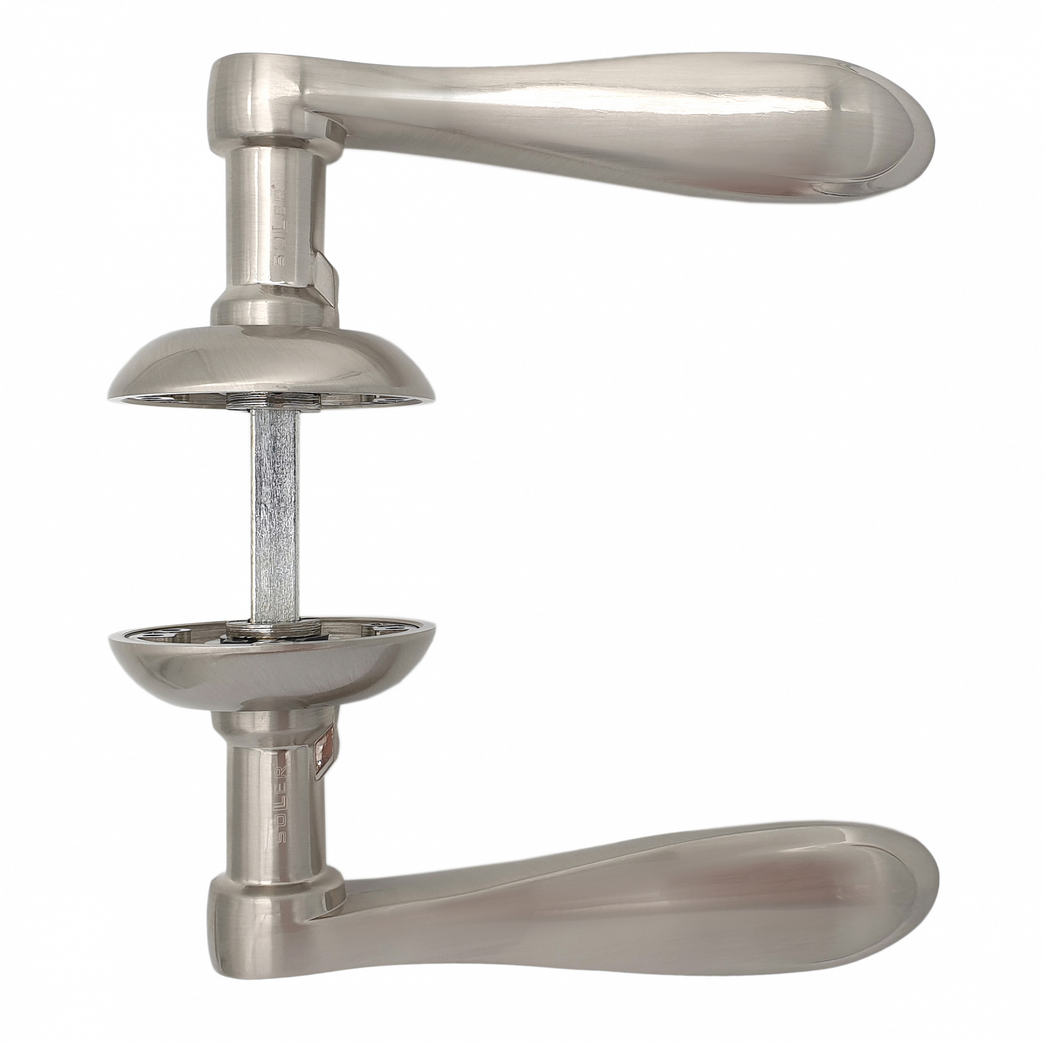 Комплект дверных ручек SOLLER ZY-509 SS матовый никель