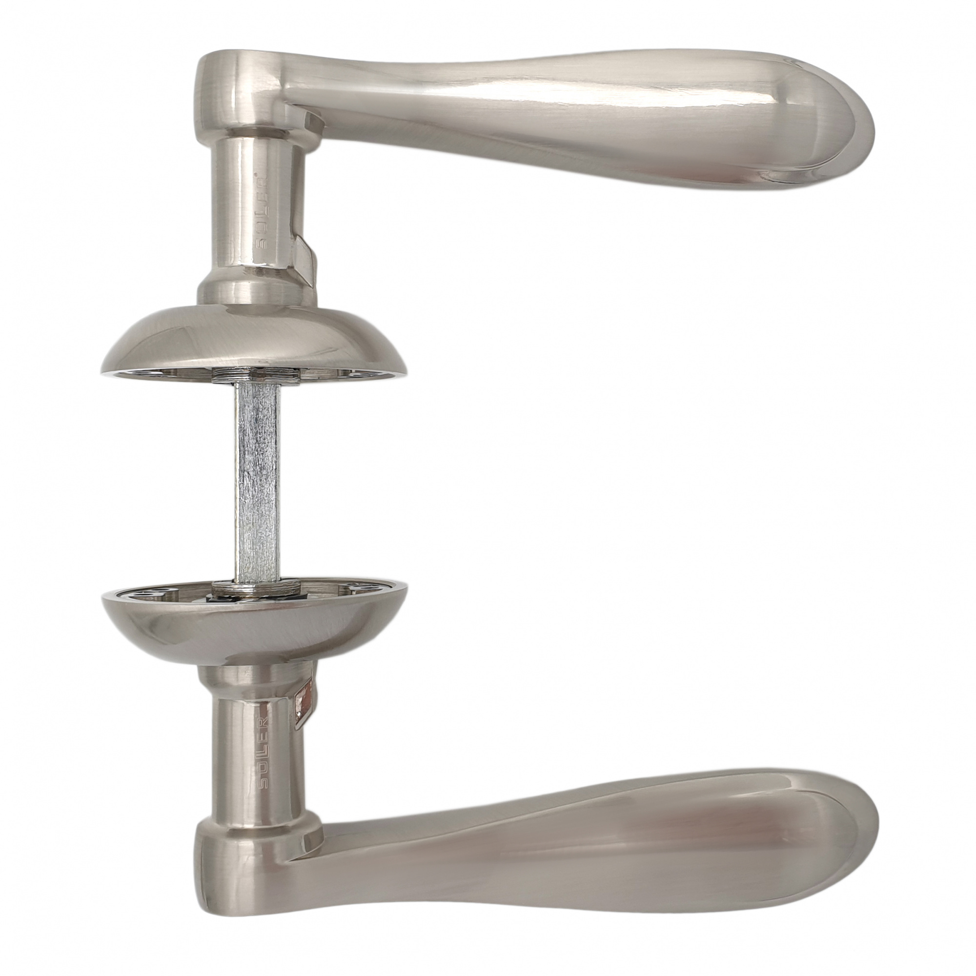 Комплект дверных ручек SOLLER ZY-509 SS матовый никель