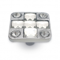 Ручка-кнопка мебельная SOLLER 873-К хром со стразами 