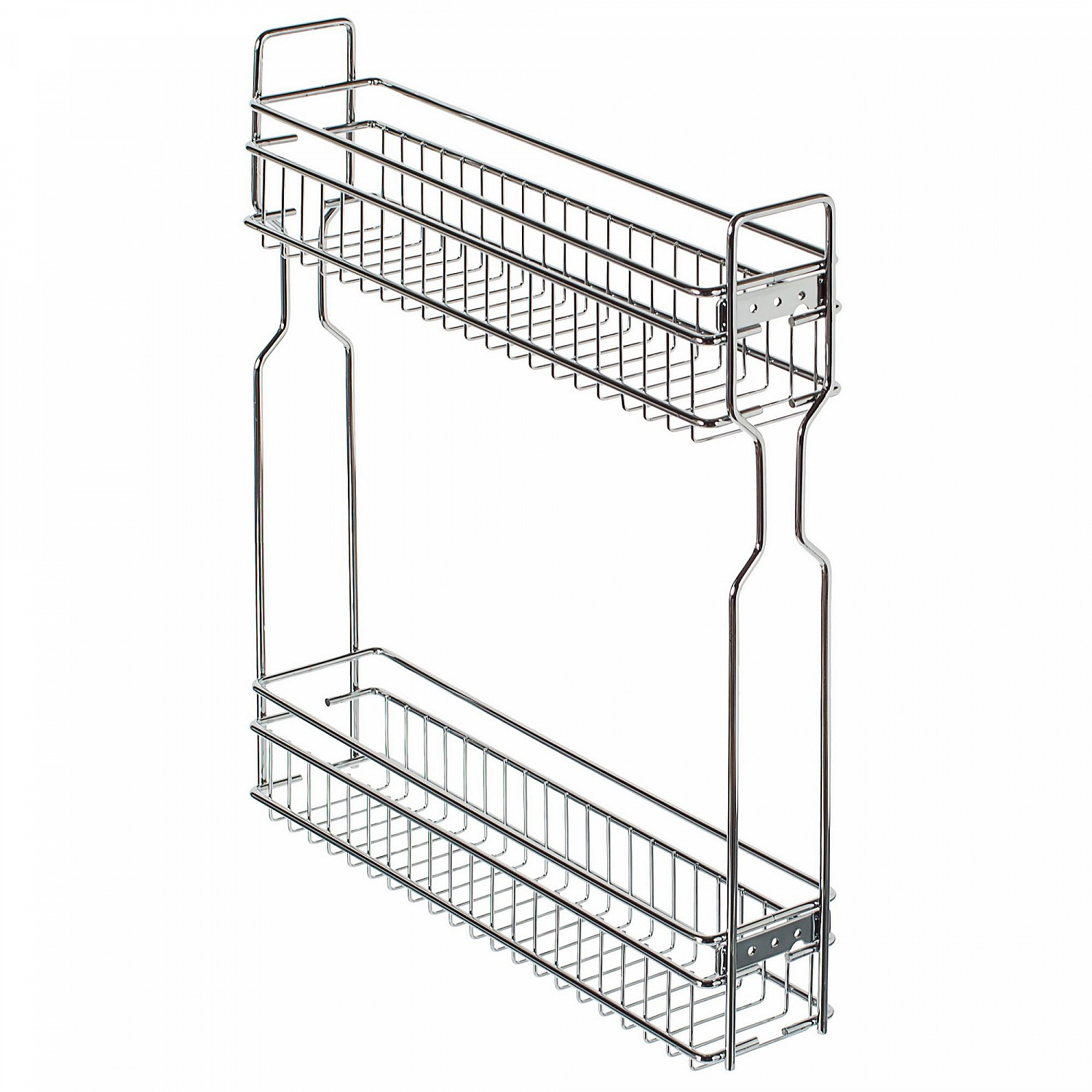 Бутылочница 2-х уровневая правая SOLLER ПР-150 мм 450*95*500 мм направляющие скрытого типа с доводчиком