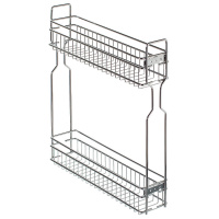 Бутылочница 2-х уровневая левая SOLLER ЛВ-150 мм 450*95*500 мм направляющие скрытого типа с доводчиком