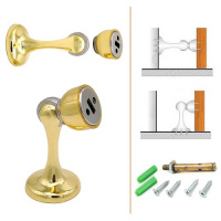 Ограничитель дверной SOLLER 102 золото магнитная фиксация