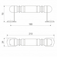 Ручка-скоба деревянная (береза) РС 140 TR