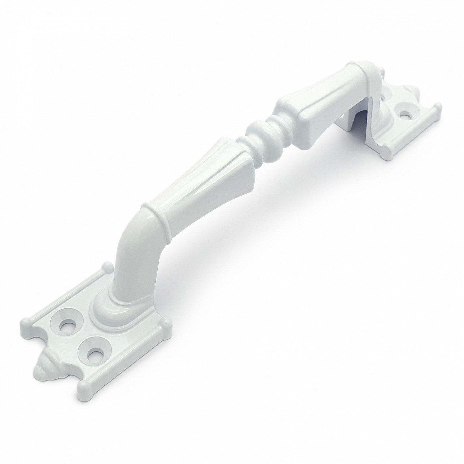 Ручка-скоба дверная РС-100-2 белый глянец (литьё, ЦАМ)