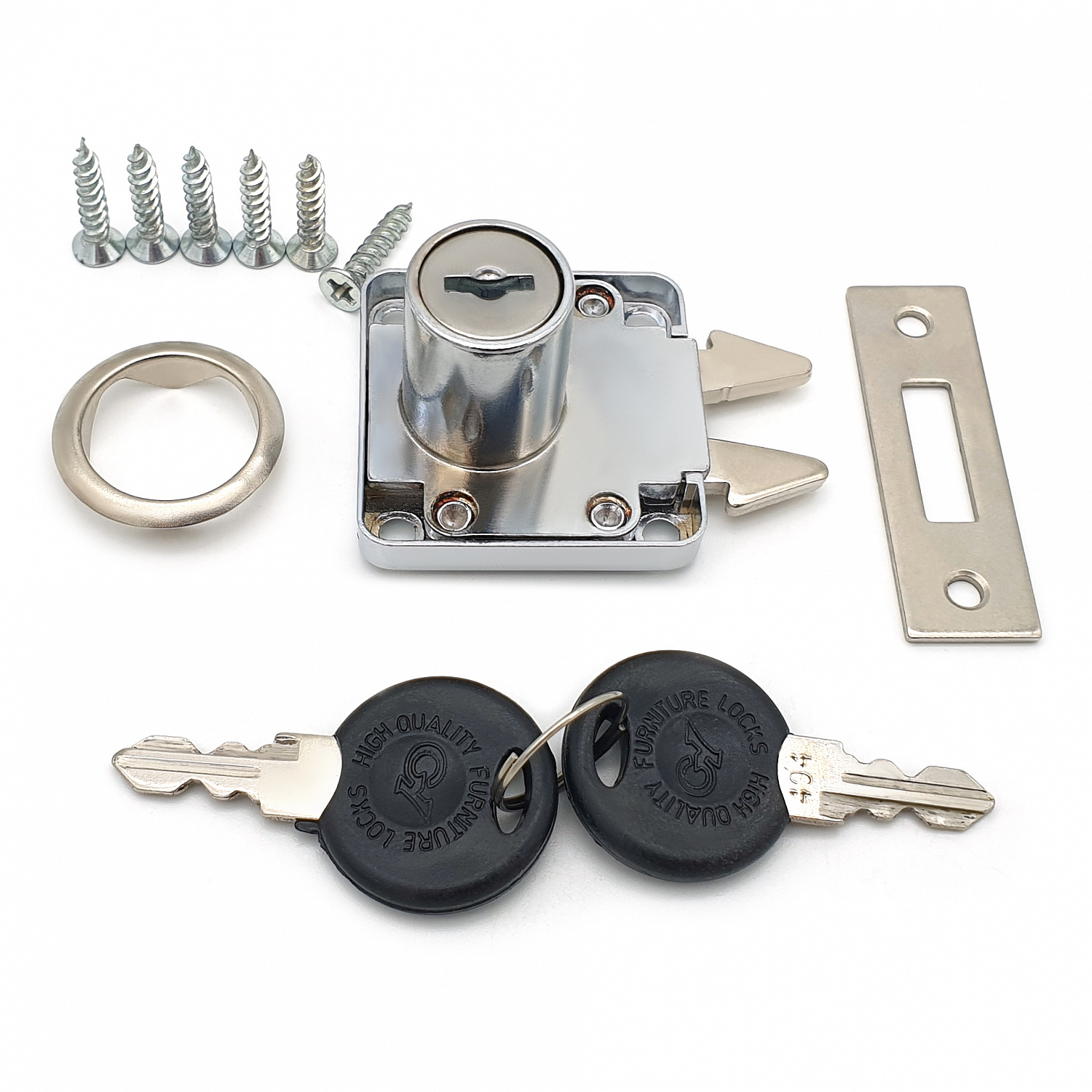 Замок мебельный для шкафов-купе SOLLER 6202 хром