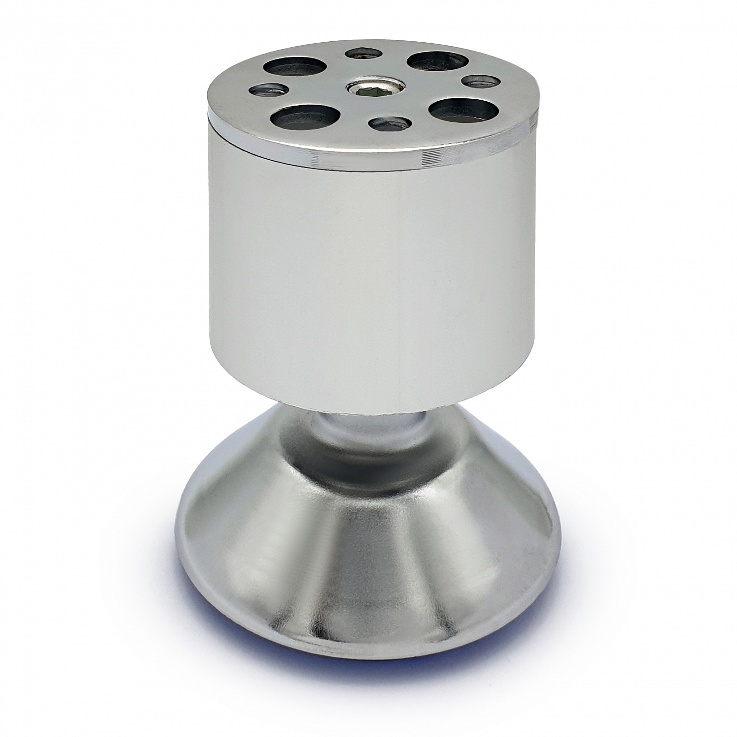 Опора мебельная регулируемая SOLLER 001А 50*80 мм матовый хром алюминий