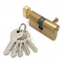Механизм цилиндровый SOLLER FV5 золото 60мм, 5 ключа ключ/вертушка, латунь/металл (25+10+25)