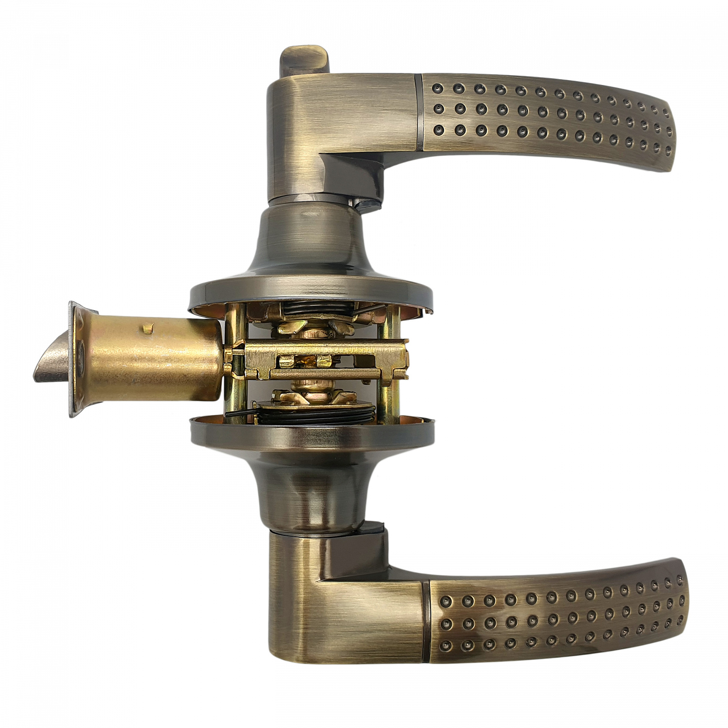 Ручка-защелка нажимная межкомнатная SOLLER R 3903 ВКАB бронза без ключа с фиксатором