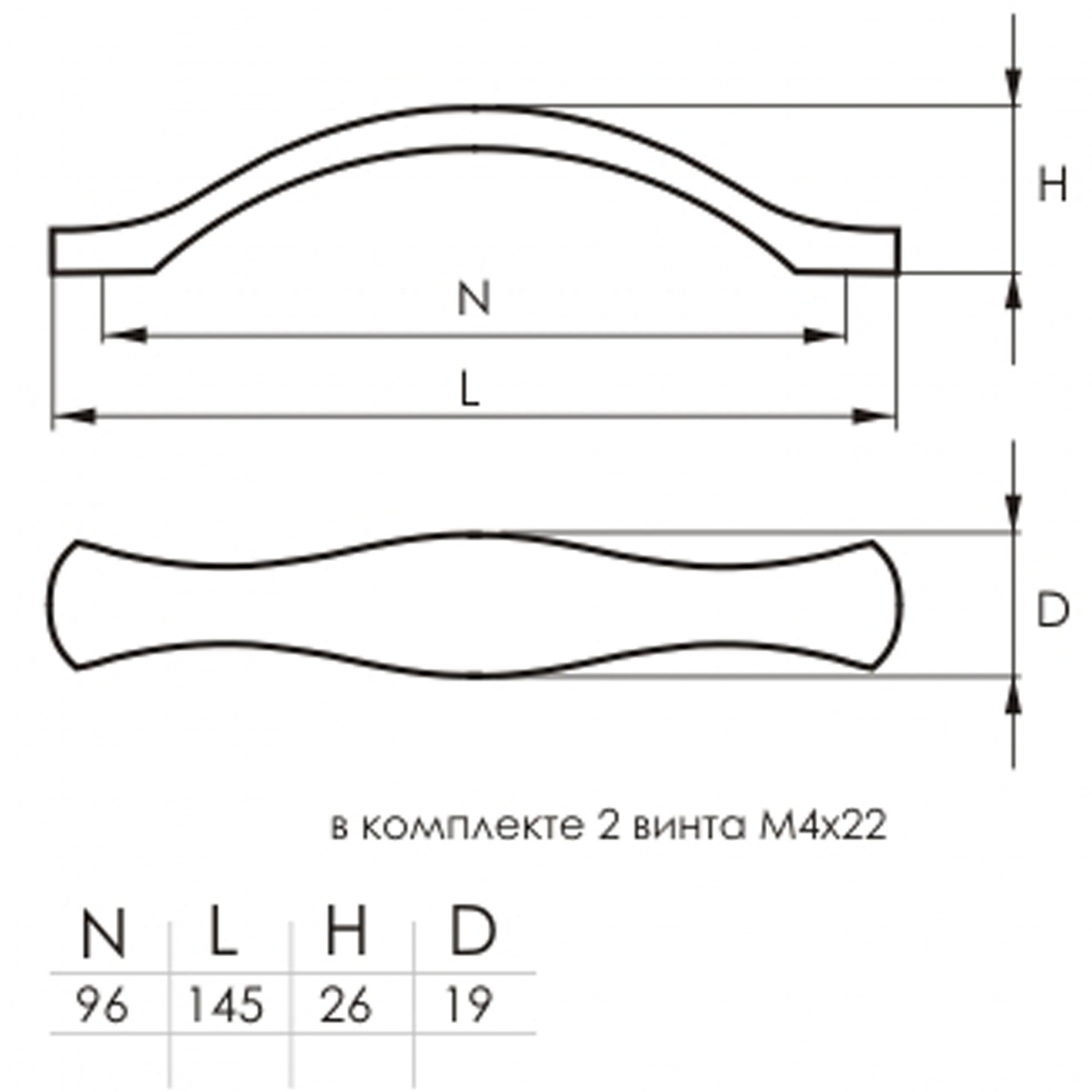 Ручка-скоба мебельная SOLLER 37-96-ZY античная медь