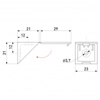Уголок №10 серый пластик
