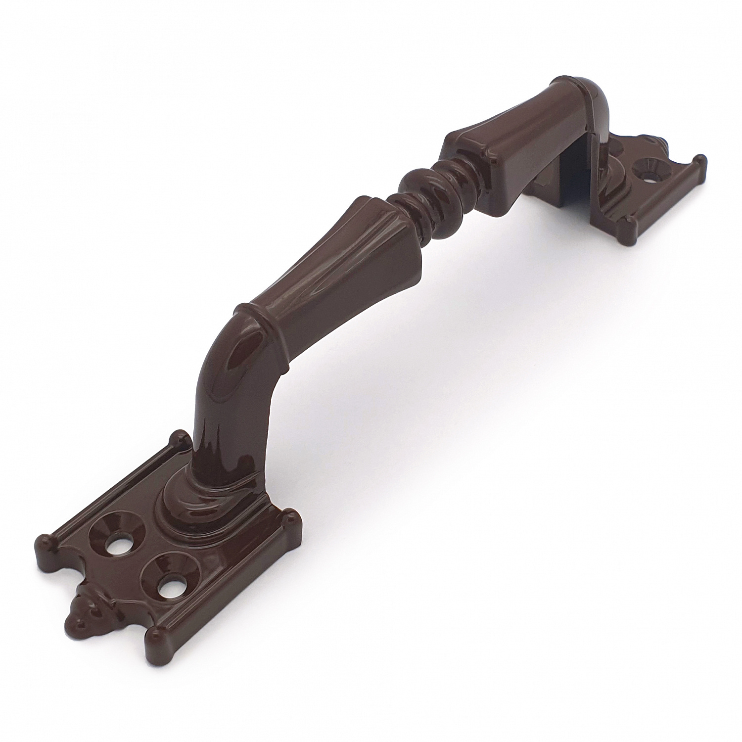 Ручка-скоба дверная РС-100-2 коричневый глянец (литьё, ЦАМ)