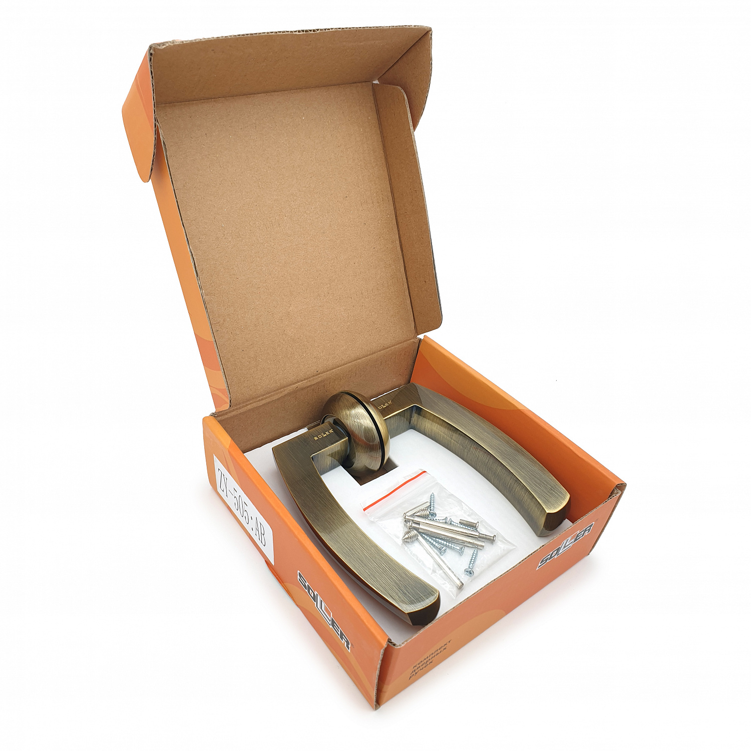 Комплект дверных ручек SOLLER ZY-505 AB бронза