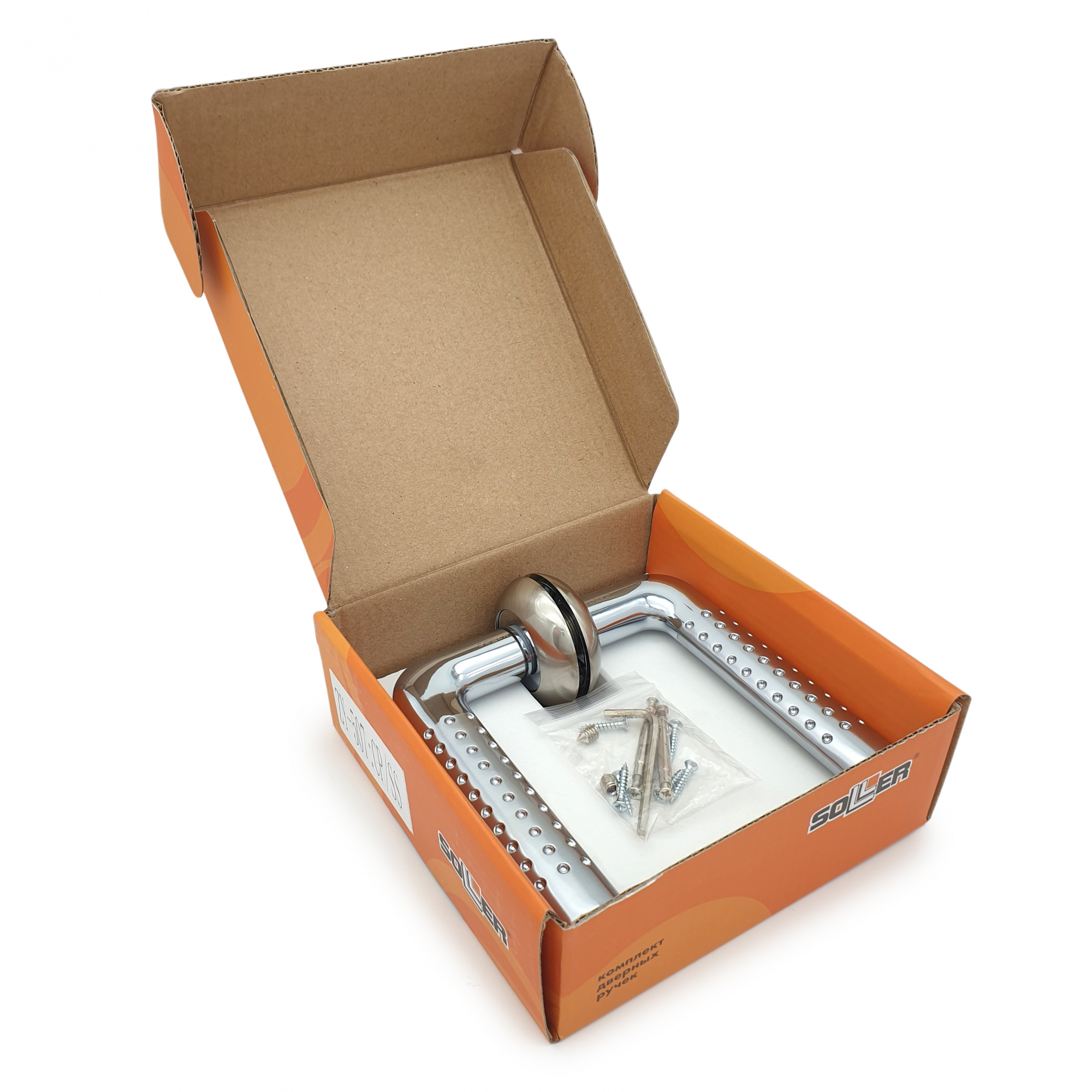 Комплект дверных ручек SOLLER ZY-507 CP/SS хром/матовый никель