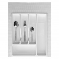 Вкладка в ящик для столовых приборов 400-450 мм белая