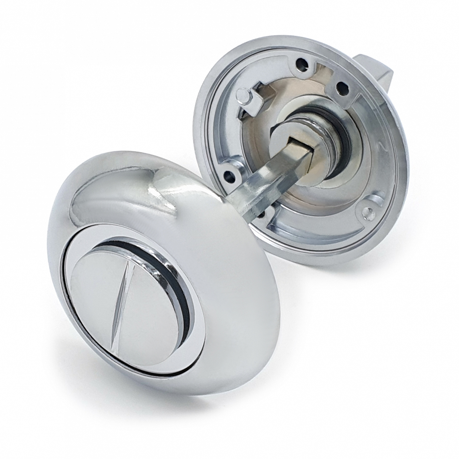 Завертка дверная для ванных комнат SOLLER BK-02 CP хром для ванных комнат