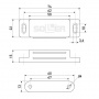 Магнит мебельный SOLLER L-74 h-15 мм коричневый