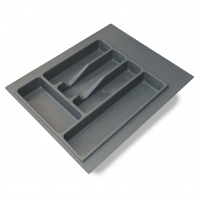 Вкладка в ящик для столовых приборов 400-450мм серая