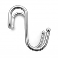 Крючок S-образный двойной для рейлинга d-16 мм SOLLER АЕ-415 шарик