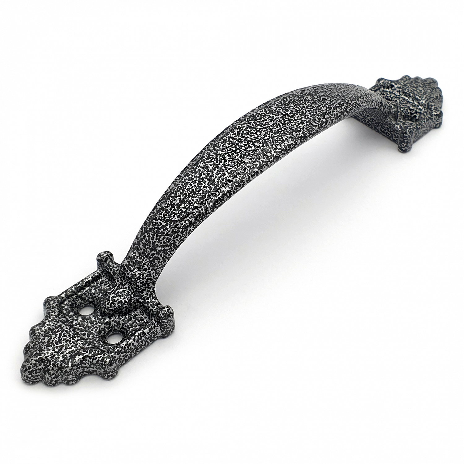 Ручка-скоба дверная РС-100 антик/серебро (литьё, ЦАМ)